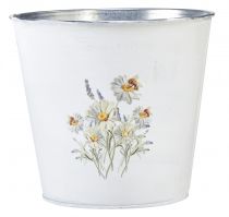 Artikel Plantekasse hvid metal urtepotte blomster Ø16cm H14,5cm