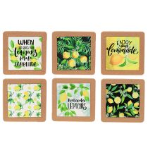 Artikel Coasters Citron Dækkeservietter Sommer Assorteret 19,5×19,5cm 6stk