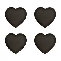 Artikel Valentinsdag skifer hjerte dekoration hjerte sort B16cm 4 stk
