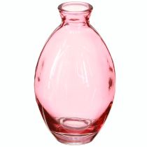 Artikel Løgformede minivaser glas tonet lyserød Ø7cm H12cm 6 stk