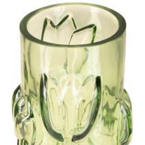 Artikel Glasvase med præget tulipandesign til harmonisk rumdesign, 30 cm