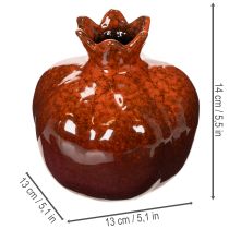 Artikel Keramisk granatæbledekoration, blank, 14 cm