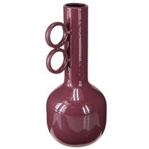Artikel Moderne, kunstnerisk vase med lang hals og runde hanke til stilfuld indretning, 24 cm