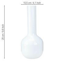 Artikel Moderne dekorativ vase metal vase creme hvid Ø10,5cm H25,5cm
