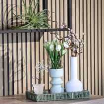 Artikel Moderne dekorativ vase metal vase creme hvid Ø10,5cm H25,5cm