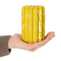 Artikel Kaktus Keramikvase, Rillet Struktur Design til Moderne Livsstil, 13 cm, 4 stk.