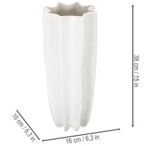 Artikel Blomstervase riflet moderne dekorativ vase 38 cm