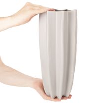 Artikel Moderne ribbet vase, høj dekorativ vase til tørrede blomster, 38 cm
