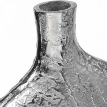 Artikel Dekorativ vase metal hamret blomstervase sølv 33x8x36cm