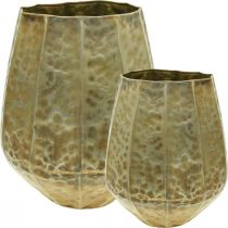 Dekorativ vase metal vase vintage messing Ø43/30cm sæt af 2