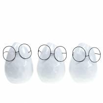 Artikel Vase med glas påskedekoration keramik hvid Ø8,5cm H13cm 3 stk