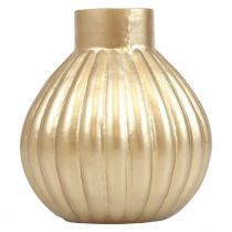 Vase guld glas vase løgformet dekorativ vase glas Ø10,5cm H11,5cm