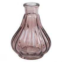 Artikel Vase pink glasvase løgformet dekorativ vase glas Ø8,5cm H11,5cm