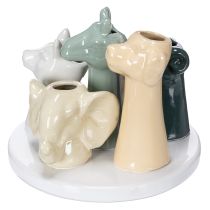 Artikel Vase dekorative dyrefigurer, perfekt til legende rumdesign, 13 cm