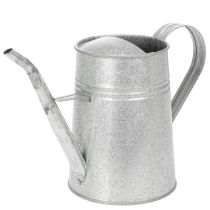 Artikel Galvaniseret dekorativ vandkande, metal, grå, vintage look, 1,7L, H23cm, til stilfuld blomsterdekoration og plantekasser