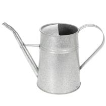 Artikel Galvaniseret dekorativ vandkande, metal, grå, vintage look, 1,7L, H23cm, til stilfuld blomsterdekoration og plantekasser