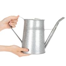 Artikel Galvaniseret dekorativ vandkande, metal, grå, vintage look, 1,7L, H23cm, til stilfuld blomsterdekoration og plantekasser