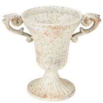 Artikel Vintage dekorativ metalkop med hank Shabby Chic H14,5cm