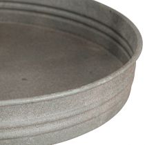 Artikel Vintage etagere metalgrå 3-lags Ø30,5cm H78cm