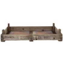 Artikel Vintage trækasse med trådnet, landlig stil, løgsi, dekorativ, 75×50×14 cm