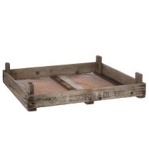 Artikel Vintage trækasse med trådnet, landlig stil, løgsi, dekorativ, 75×50×14 cm