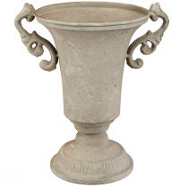 Artikel Vintage trofæ grå metal trofæ med håndtag H22,5cm