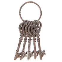 Artikel Vintage nøgle dekoration nøglering rust metal H20,5cm
