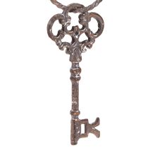Artikel Vintage nøgle dekoration nøglering rust metal H20,5cm