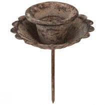 Artikel Vintage spids lysestage til indsættelse Ø8,5cm H11,5cm 4stk