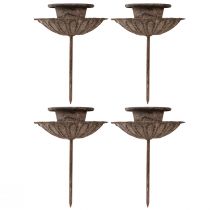 Artikel Vintage spids lysestage til indsættelse Ø8,5cm H11,5cm 4stk