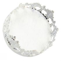 Artikel Vintage fyrfadsstage til stik i hvid Ø5,5cm H8cm 4stk