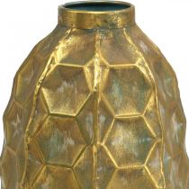 Artikel Vintage vase guld blomstervase honeycomb look Ø23cm H39cm