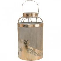 Artikel Vintage lanterne lysestage Glædelig jul Ø19cm H34cm