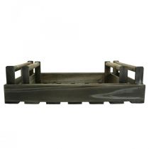 Artikel Vintage bakke træbakke rektangulær brun 48/46,5 cm sæt af 2