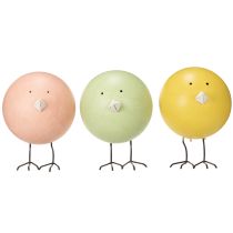 Artikel Dekorative kyllingefigurer som et muntert blikfang til forår og påske, 12 cm, 3 stk.