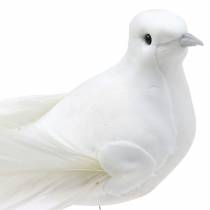 Due på tråd hvid 10cm 6stk