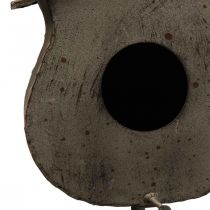 Dekorativt fuglehus hængende dekoration altandekoration vintage Ø20cm H43cm