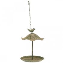 Fuglebad hængende metal fuglebad haven antik look H28cm