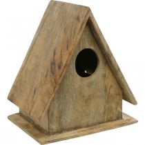 Fuglehus til stående, dekorativ redekasse naturtræ H29cm