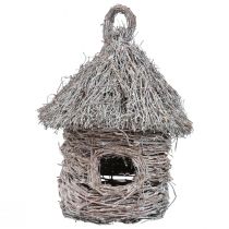 Dekorativt fuglehus træ metal dekorativt træhus Ø17cm H26cm