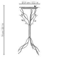 Artikel Dekorativt fuglebad med fint bladmønster i vintagestil, 74 cm