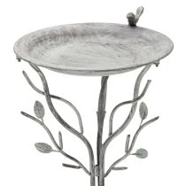 Artikel Dekorativt fuglebad med fint bladmønster i vintagestil, 74 cm