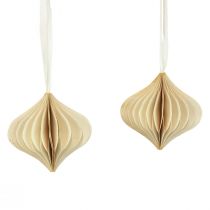 Artikel Honeycomb kugler honeycomb kugler løg creme hvidguld Ø8cm 4 stk