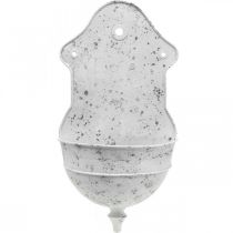 Artikel Shabby Chic Vægskål Metal Halvrund Hvid 24cm×10cm×47cm