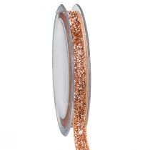 Artikel Julebånd pink kobberglimmer pyntebånd 10mm 10m