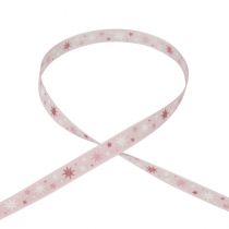 Artikel Bånd julegave bånd pink stjernemønster 15mm 20m