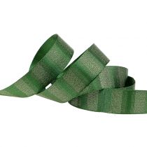 Julebånd med guldtråde farvet 25mm 20m