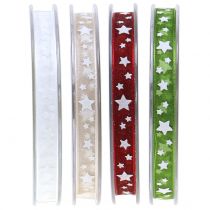 Artikel Julebåndorganza med stjernemotiv 10mm 20m