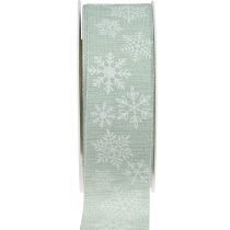 Artikel Julebånd snefnug gavebånd lysegrøn 35mm 15m