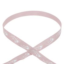 Gavebånd stjerner Julebånd gammelt pink bånd 15mm 20m